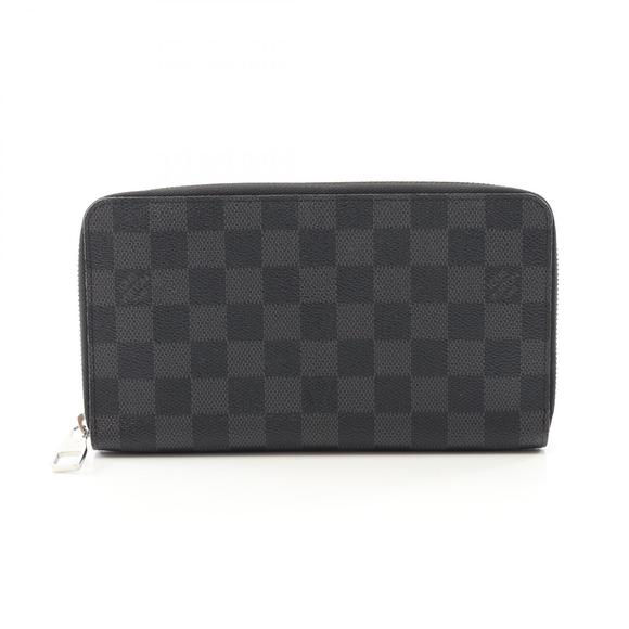 Louis Vuitton Long Canvas Zippy Organizer Wallet Graphite Black Black - Picture 1 of 8